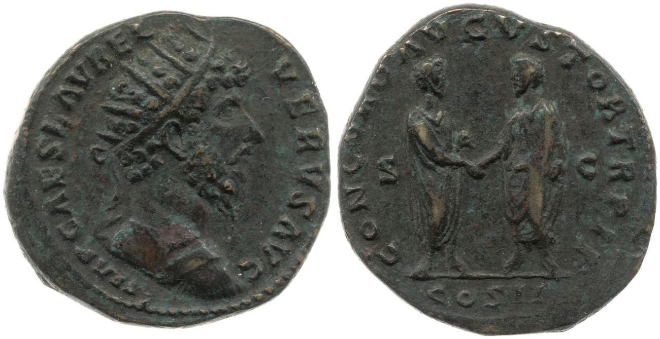 RIC III Marcus Aurelius 1313, аверс, Британский музей