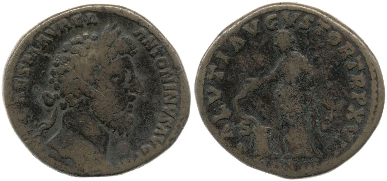 RIC III Marcus Aurelius 843, аверс, bm