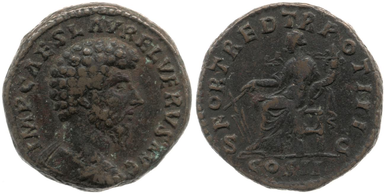 аверс RIC III Marcus Aurelius 1350