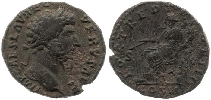 RIC III Marcus Aurelius 1352, реверс, bm