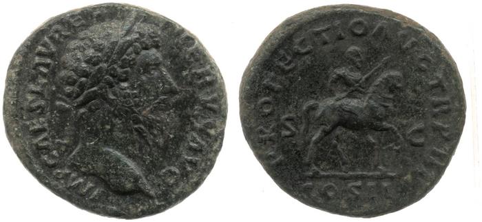 RIC III Marcus Aurelius 1358, реверс, bm