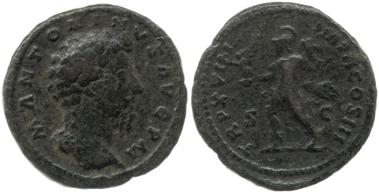 RIC III Marcus Aurelius 856, аверс, Британский музей