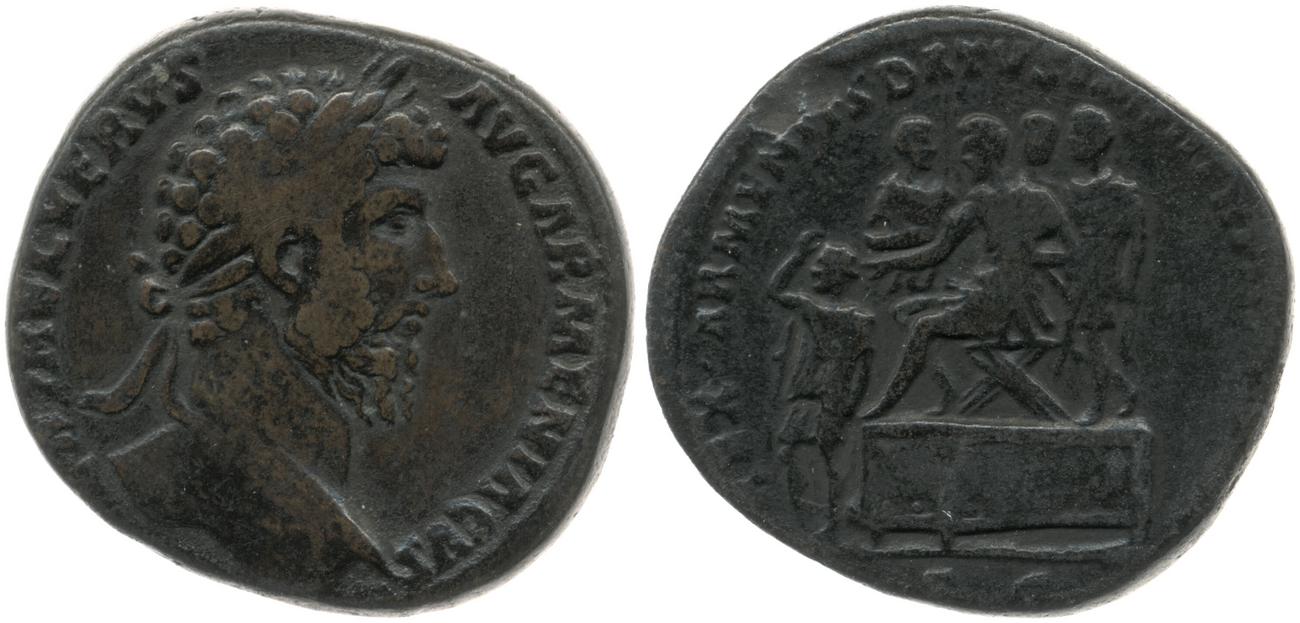 аверс RIC III Marcus Aurelius 1374