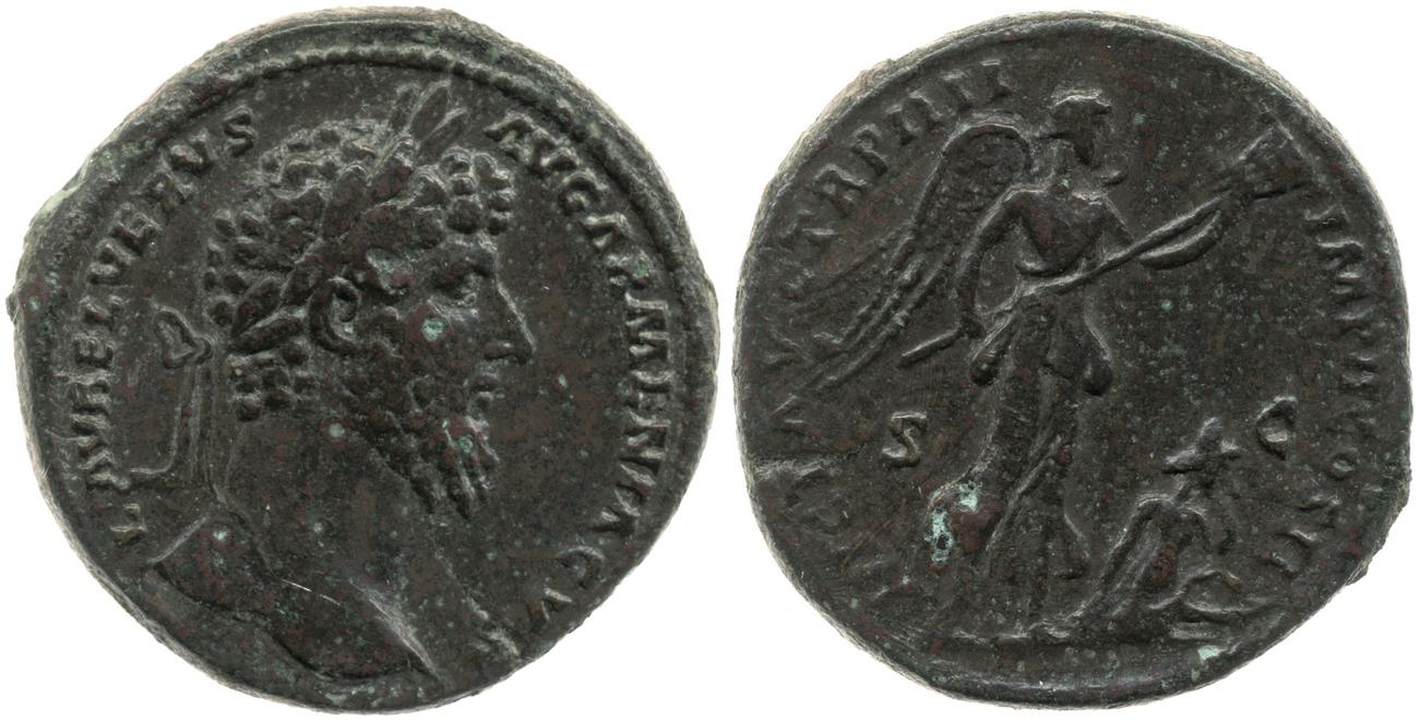 RIC III Marcus Aurelius 1410, аверс, Британский музей