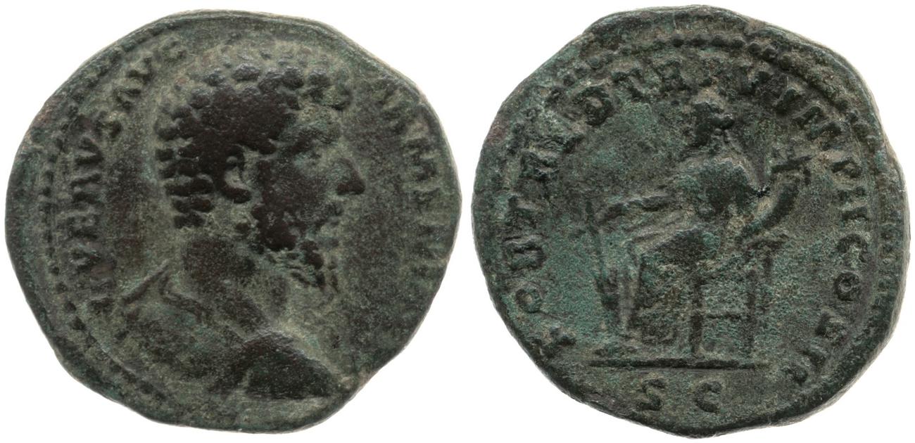 аверс RIC III Marcus Aurelius 1412