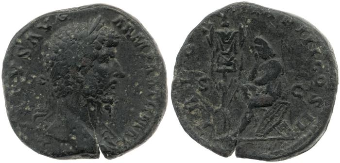RIC III Marcus Aurelius 1429, реверс, bm
