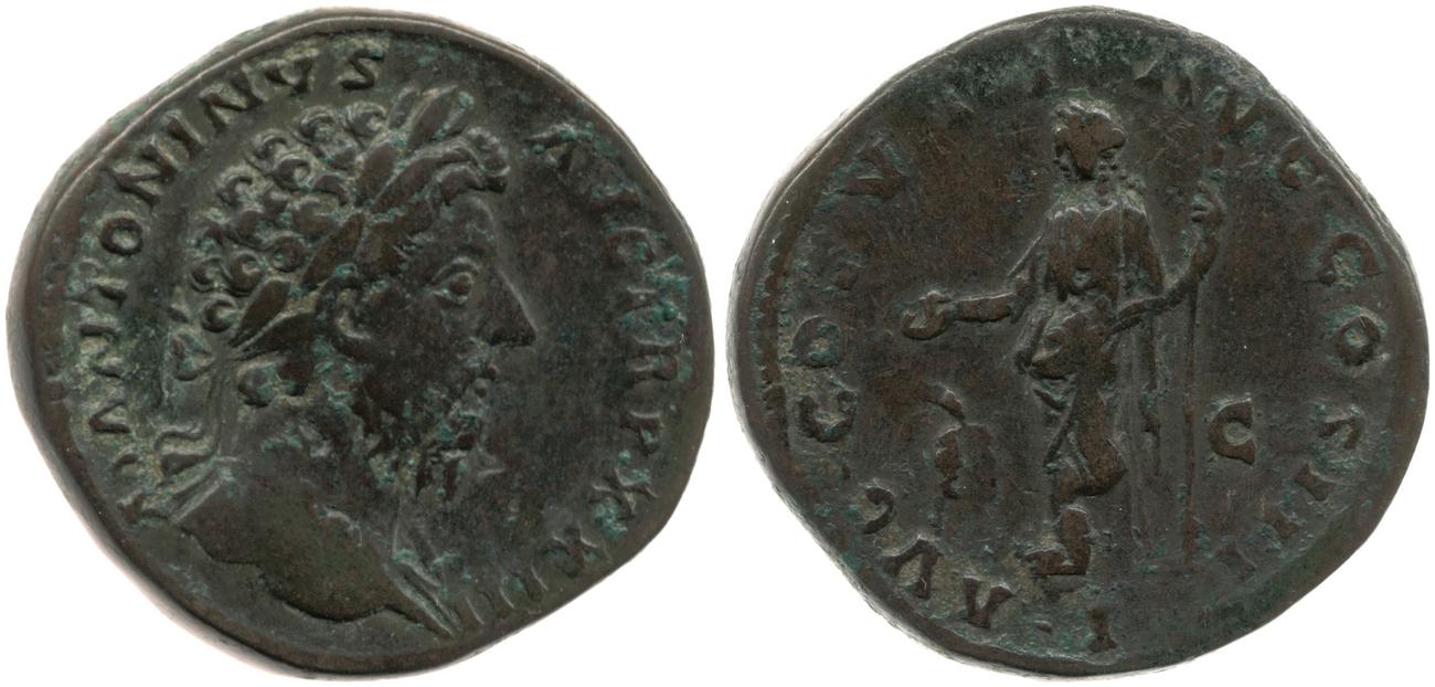 RIC III Marcus Aurelius 964, аверс, bm