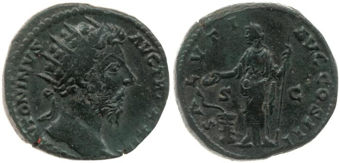 RIC III Marcus Aurelius 965, реверс, bm