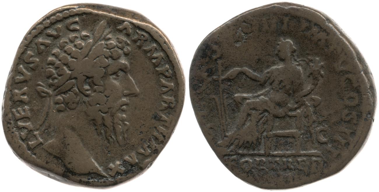 аверс RIC III Marcus Aurelius 1483