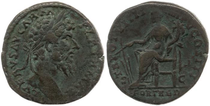 RIC III Marcus Aurelius 1483, реверс, Британский музей