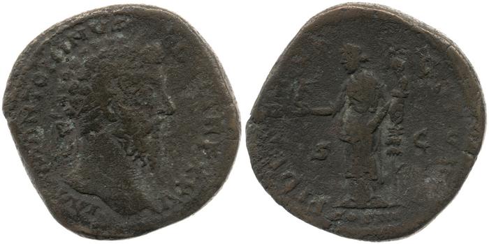 RIC III Marcus Aurelius 998, реверс, bm
