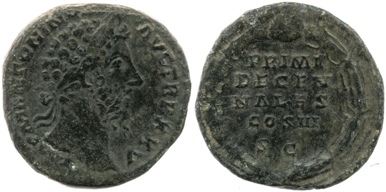 аверс RIC III Marcus Aurelius 1006