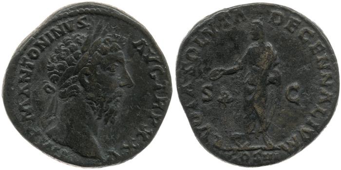 реверс RIC III Marcus Aurelius 1016