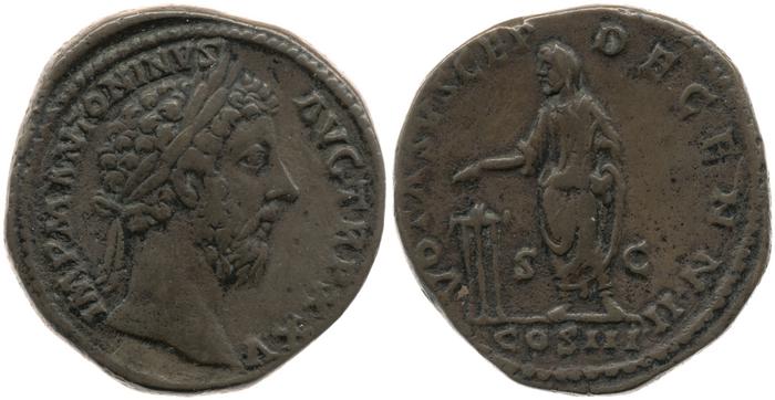 RIC III Marcus Aurelius 1017, реверс, bm