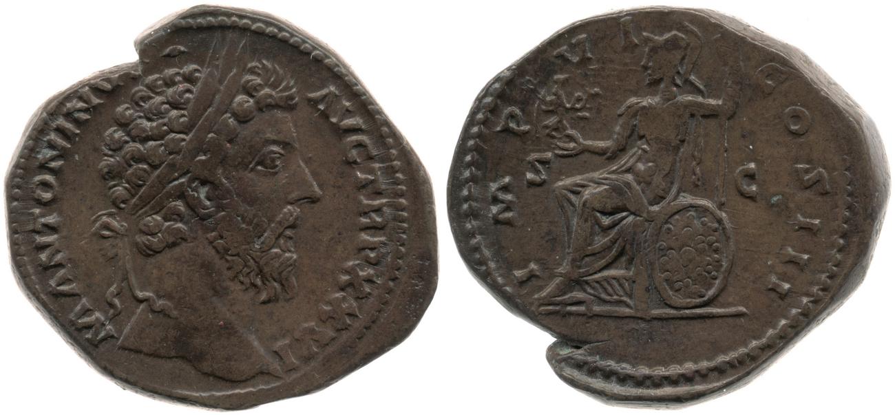 аверс RIC III Marcus Aurelius 1033