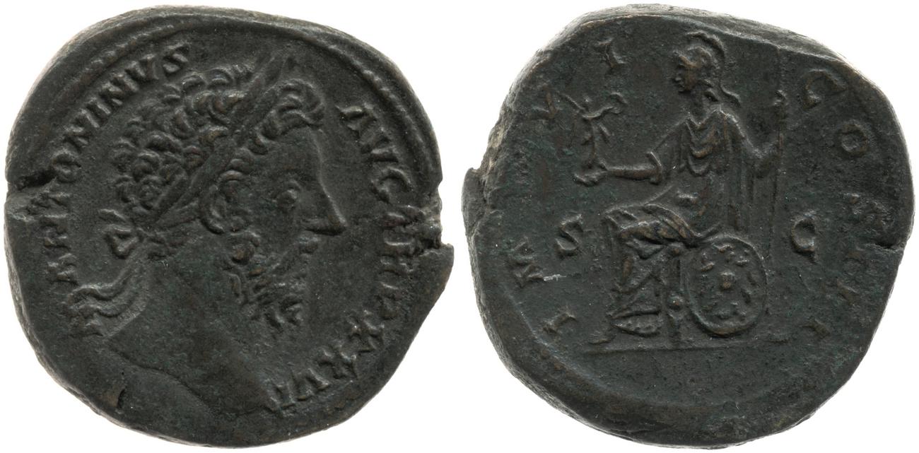 RIC III Marcus Aurelius 1033, аверс, bm