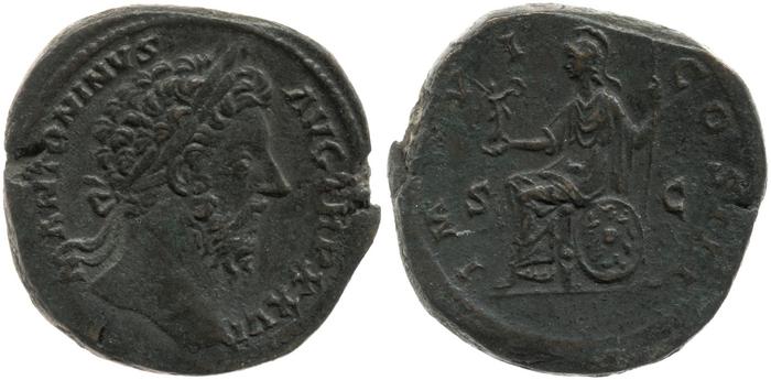 RIC III Marcus Aurelius 1033, реверс, bm