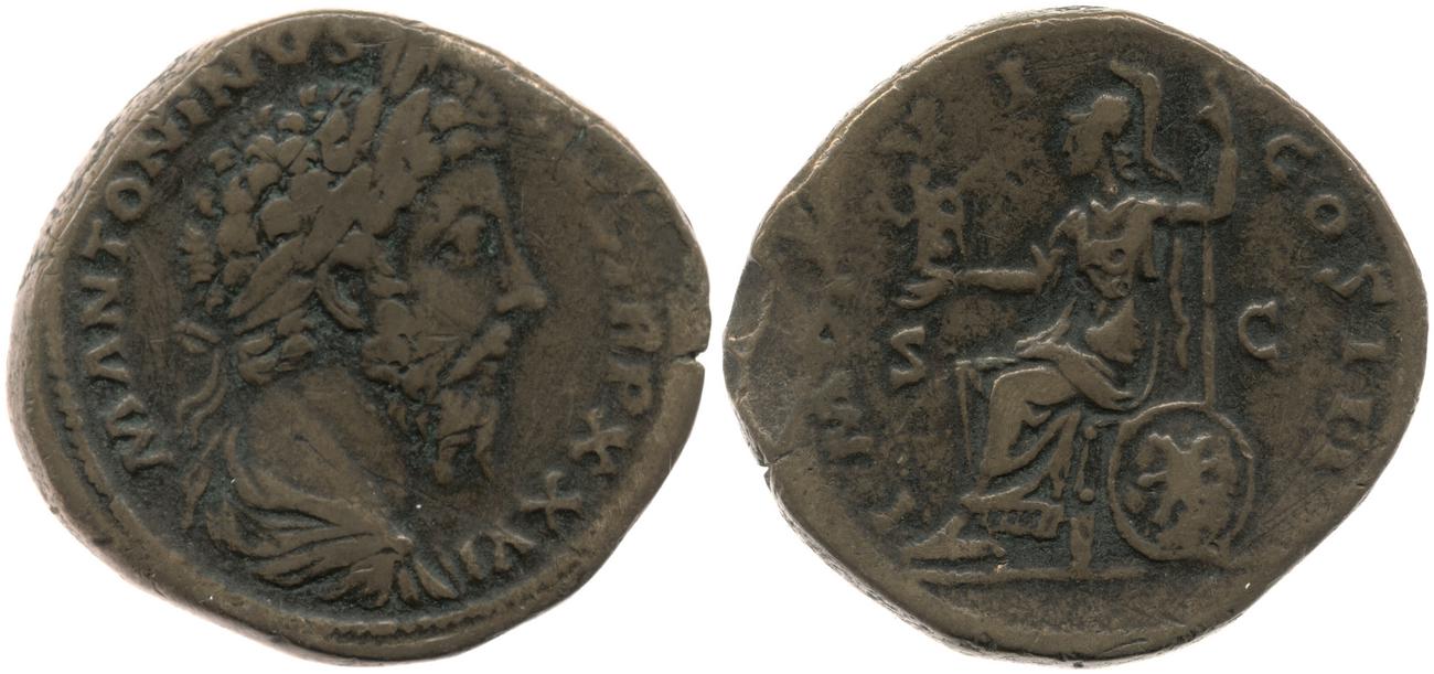 аверс RIC III Marcus Aurelius 1034
