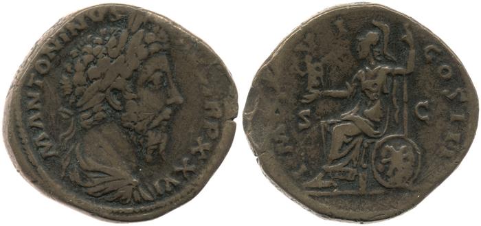 реверс RIC III Marcus Aurelius 1034
