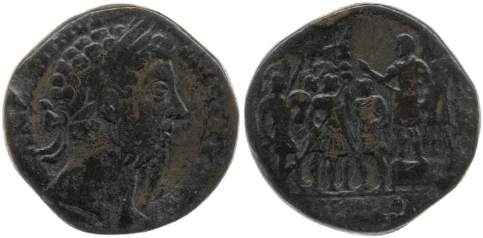RIC III Marcus Aurelius 1046, реверс, bm