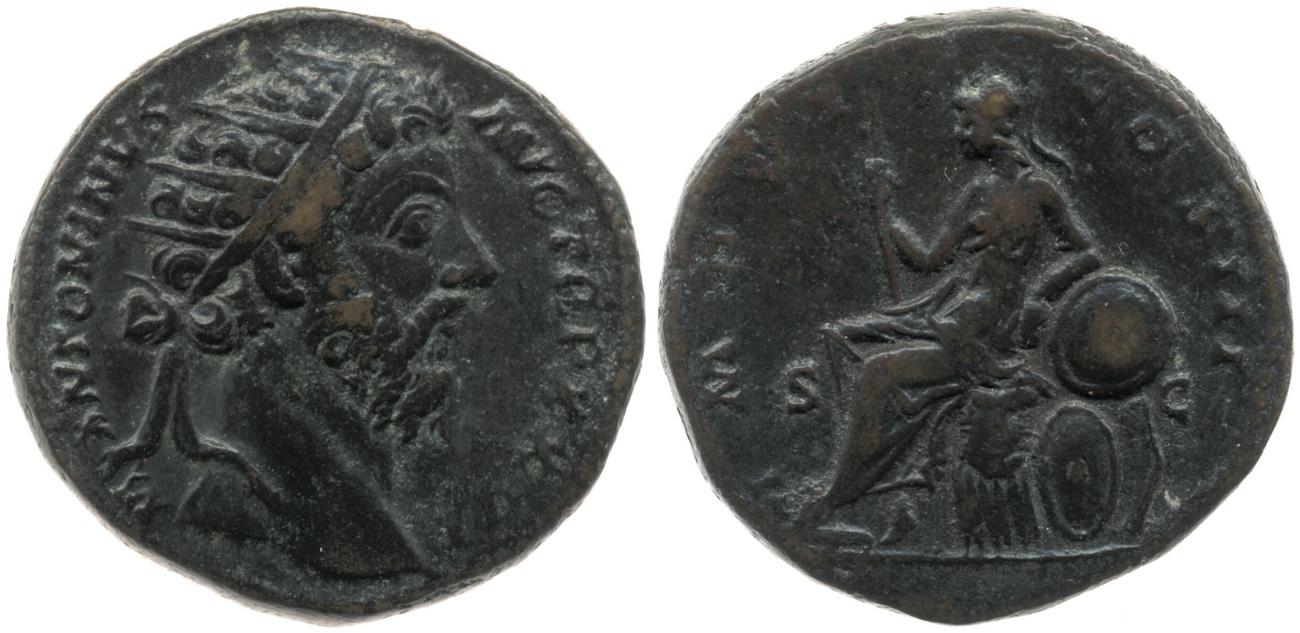 аверс RIC III Marcus Aurelius 1040