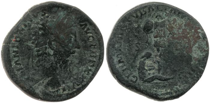 реверс RIC III Marcus Aurelius 1054