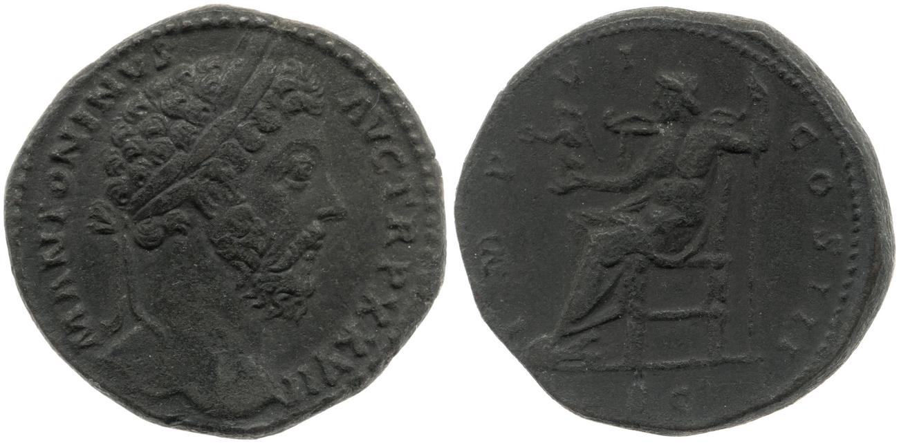 RIC III Marcus Aurelius 1064, аверс, bm