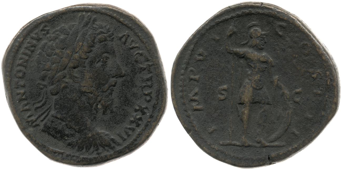 аверс RIC III Marcus Aurelius 1069