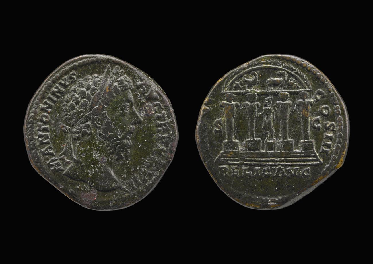 RIC III Marcus Aurelius 1075, аверс, bm