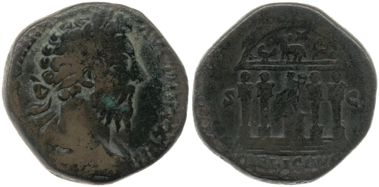 RIC III Marcus Aurelius 1074, аверс, bm
