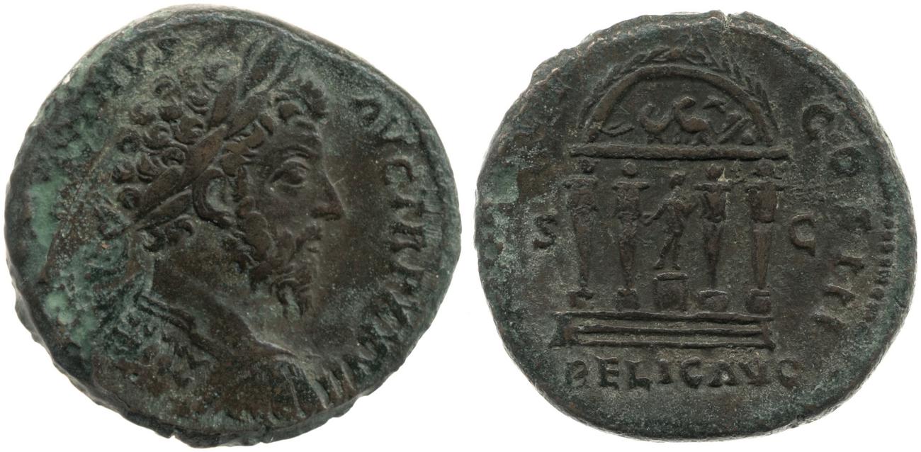 аверс RIC III Marcus Aurelius 1076