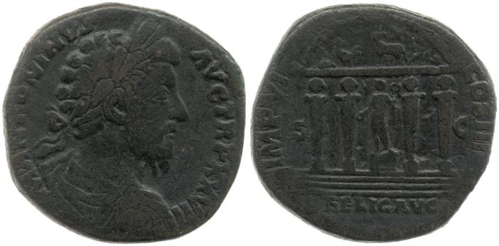 RIC III Marcus Aurelius 1074, реверс, bm