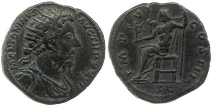 RIC III Marcus Aurelius 1065, реверс, bm