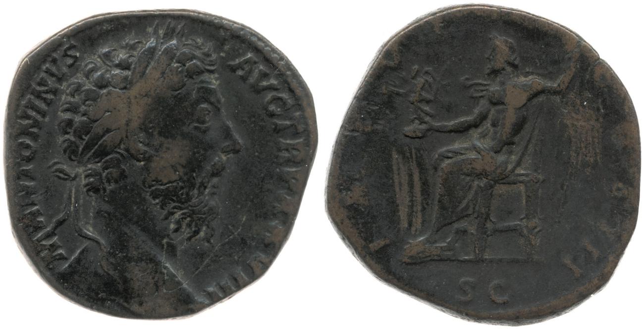 аверс RIC III Marcus Aurelius 1096