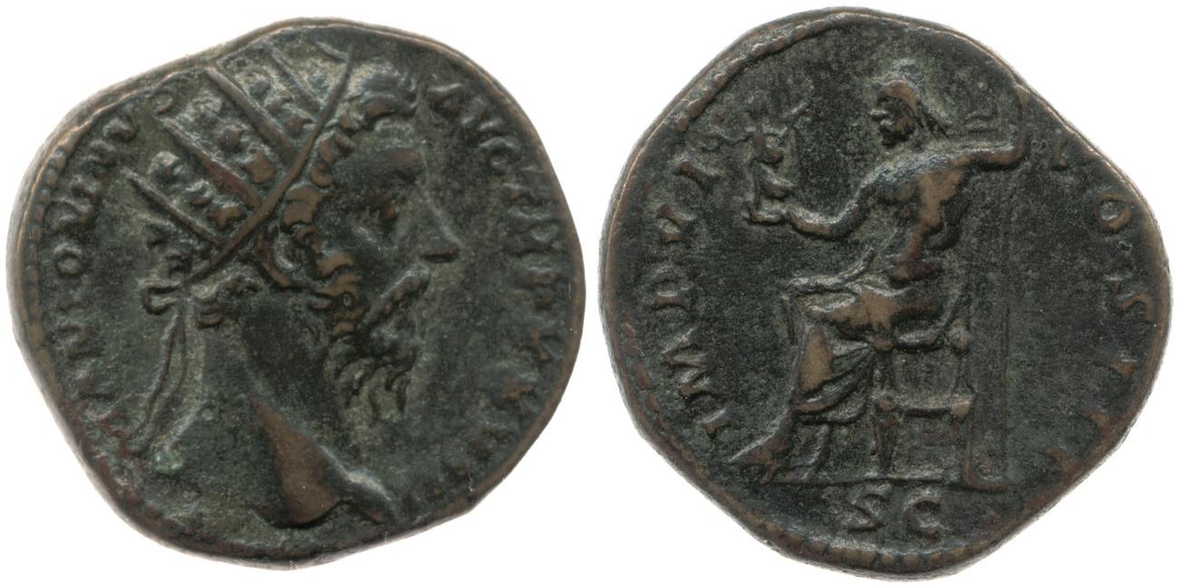 аверс RIC III Marcus Aurelius 1100