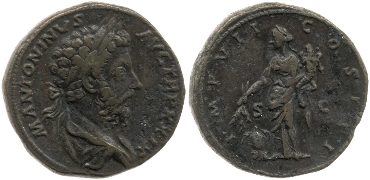 аверс RIC III Marcus Aurelius 1129