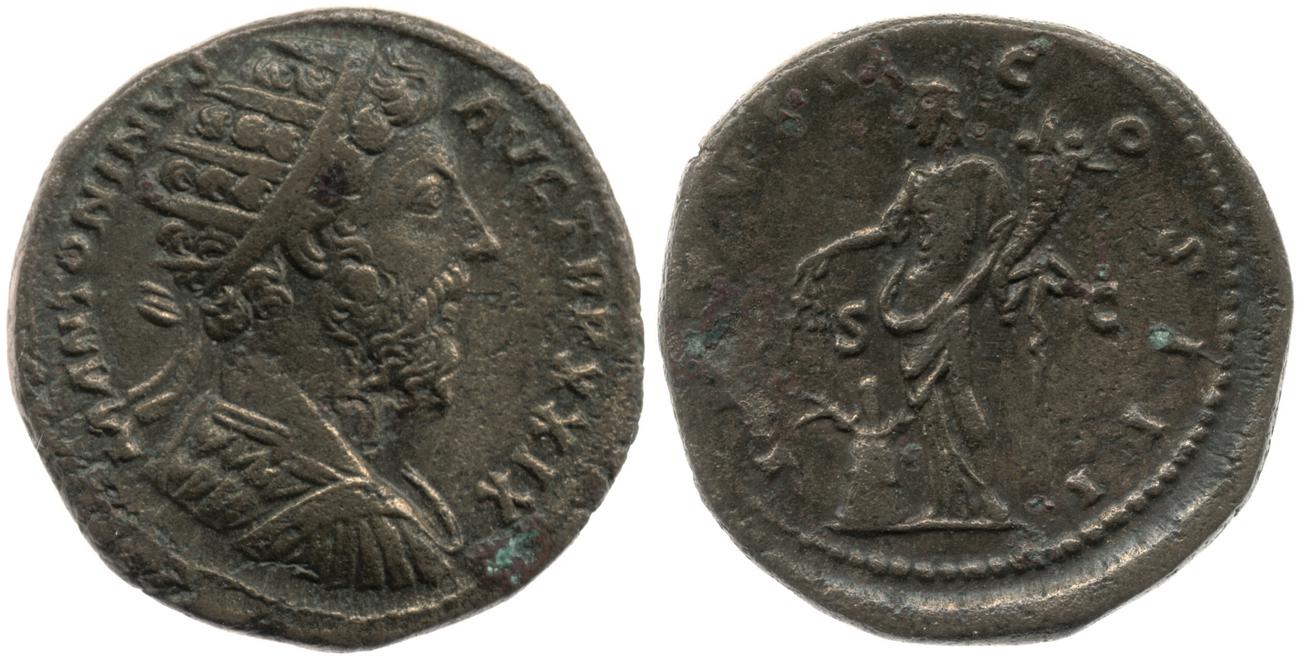 аверс RIC III Marcus Aurelius 1133
