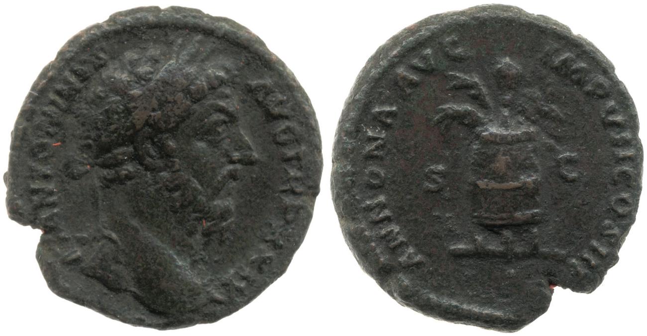аверс RIC III Marcus Aurelius 1122