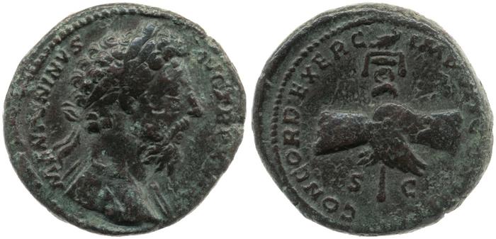 RIC III Marcus Aurelius 1123, реверс, bm