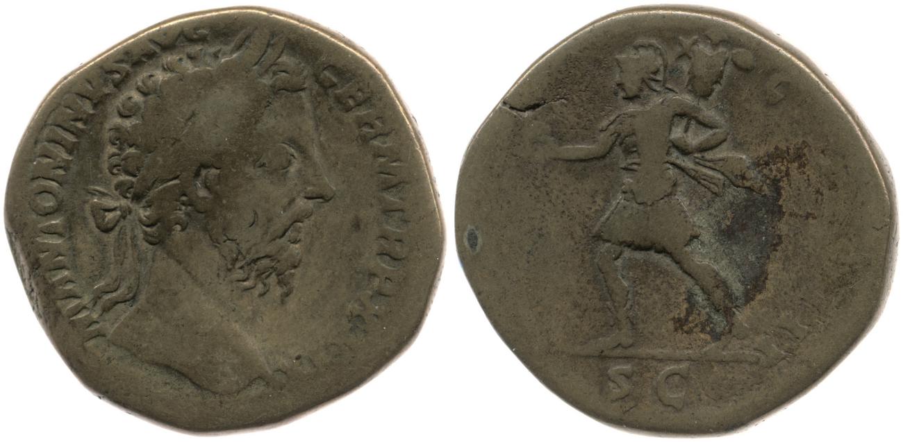 аверс RIC III Marcus Aurelius 1128