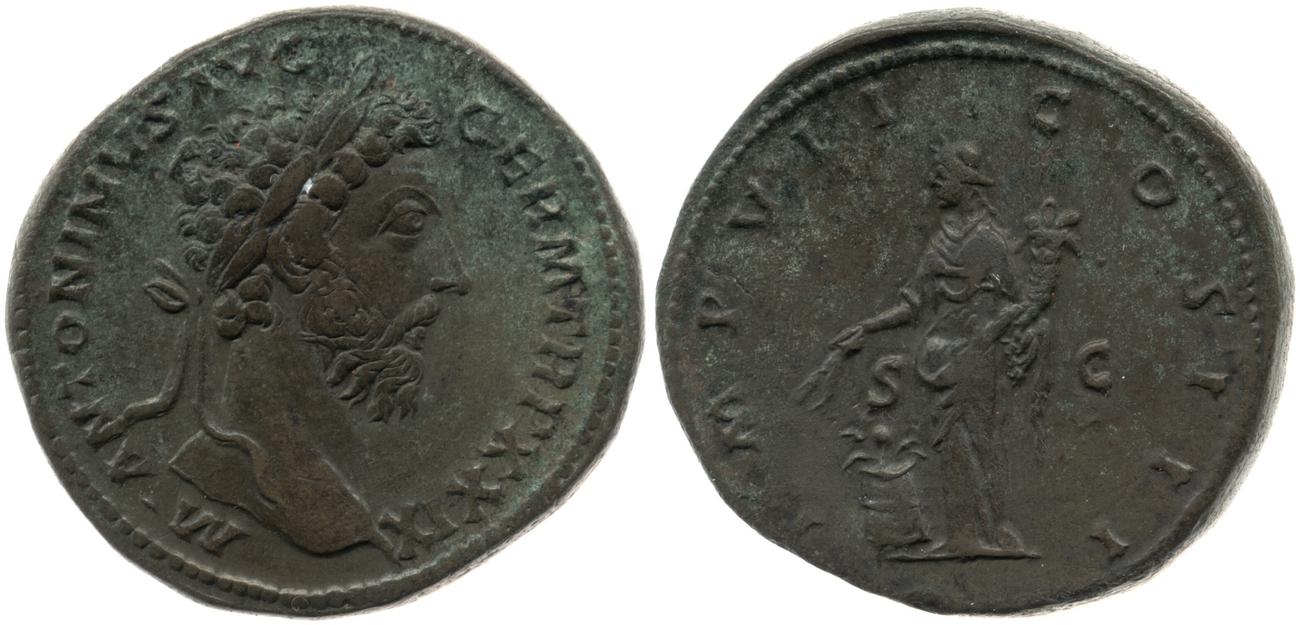 аверс RIC III Marcus Aurelius 1130