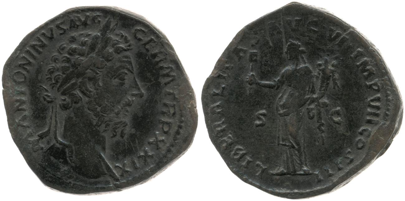 RIC III Marcus Aurelius 1147, аверс, bm