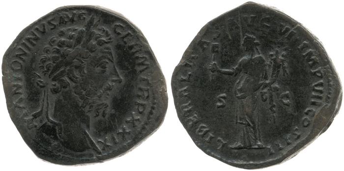 RIC III Marcus Aurelius 1147, реверс, bm