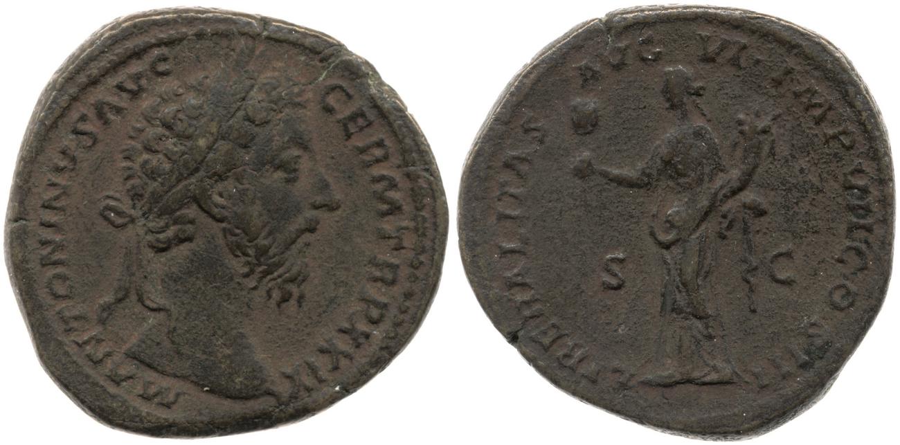 RIC III Marcus Aurelius 1147, аверс, bm