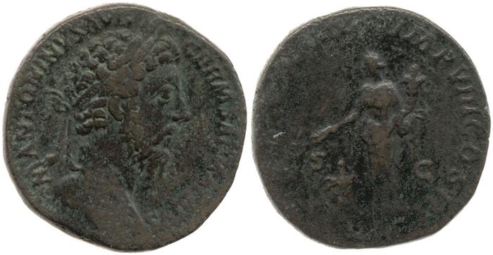 RIC III Marcus Aurelius 1154, реверс, bm