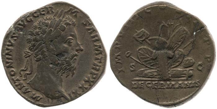 реверс RIC III Marcus Aurelius 1184