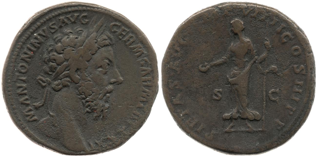 аверс RIC III Marcus Aurelius 1223
