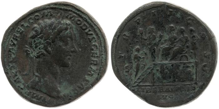 реверс RIC III Marcus Aurelius 1558