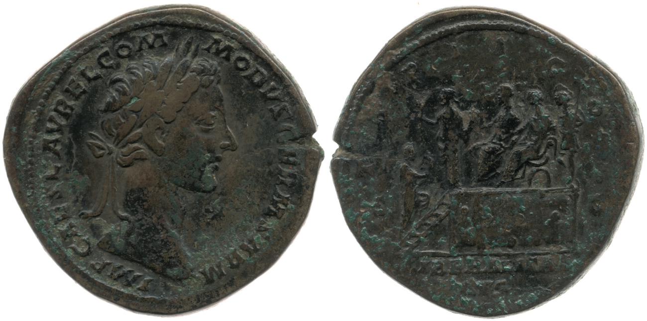 RIC III Marcus Aurelius 1558, аверс, bm