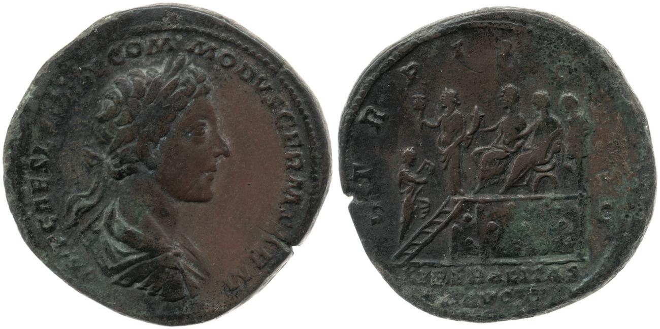 аверс RIC III Marcus Aurelius 1559